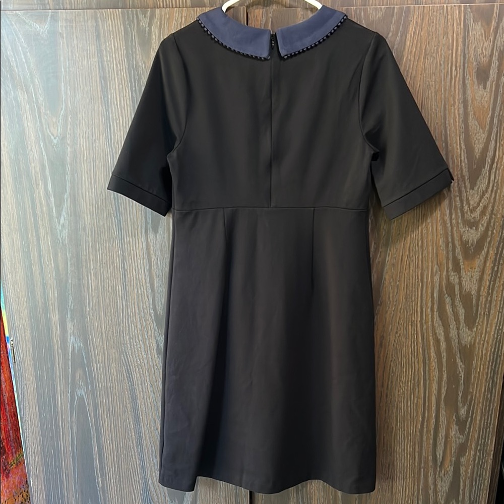 Black Dress with Navy Collar, Retro Look, Goth, 8 - Picture 7 of 9